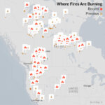 Where Wildfires And Smoke Are Spreading Now   The New York Times | Map Of Fires In Northwest Usa