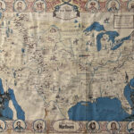 Wild West Themed Map Of The Usa Releasedmarlboro In The 1960S | Map Of The Old West Usa