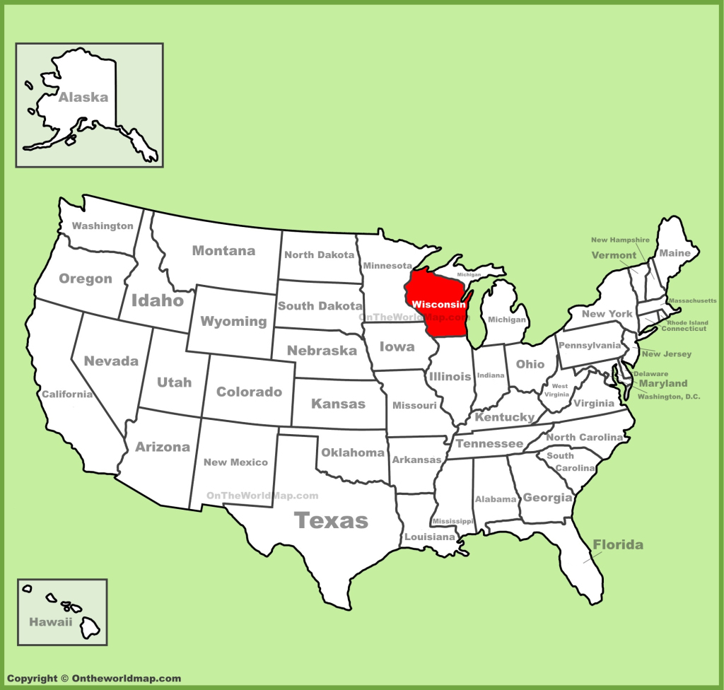 Wisconsin Location On The U.s. Map - Ontheworldmap | Wisconsin on Map of USA
