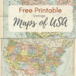 Wonderful Free Printable Vintage Maps To Download | Printable Vintage Map Of USA