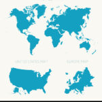 World Map Set   Americas & Europe Royalty Free Vector | Map Of Europe And Usa