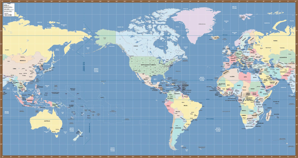 World Map Us Miller Map | Digital | Creative Force | Map of the World in USA