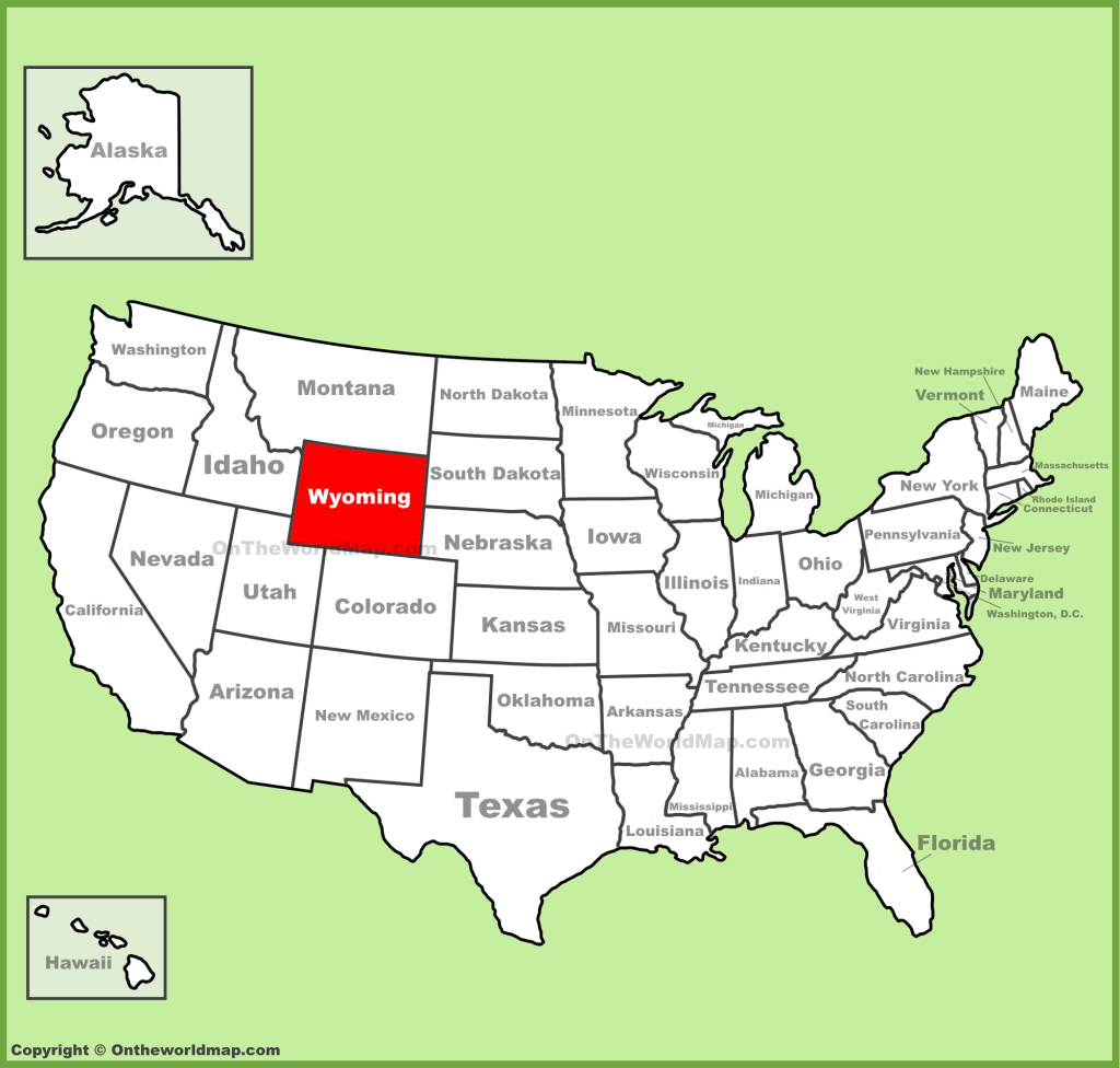 Wyoming Location On The U.s. Map - Ontheworldmap | Wyoming on Map of USA