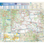 Wyoming State Wall Mapglobe Turner   The Map Shop | Road Map Of Wyoming USA