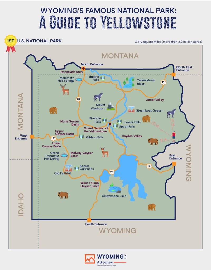 Wyoming&amp;#039;S Famous National Park: A Guide To Yellowstone | Yellowstone National Park on Map of USA